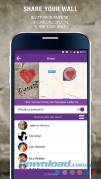 WallaMe cho Android chia sẻ bức tường với bạn bè