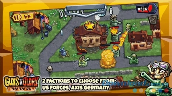 Game chiến thuật Guns'n'Glory WW2 Premium cho Android