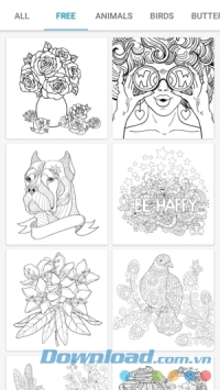 Bộ sưu tập tranh tô màu InColor cho Android