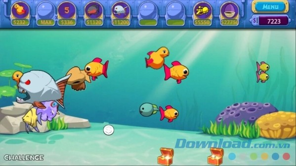 Insane Aqurium Deluxe có thiết kế đồ họa đẹp mắt và sắc nét trên thiết bị di động