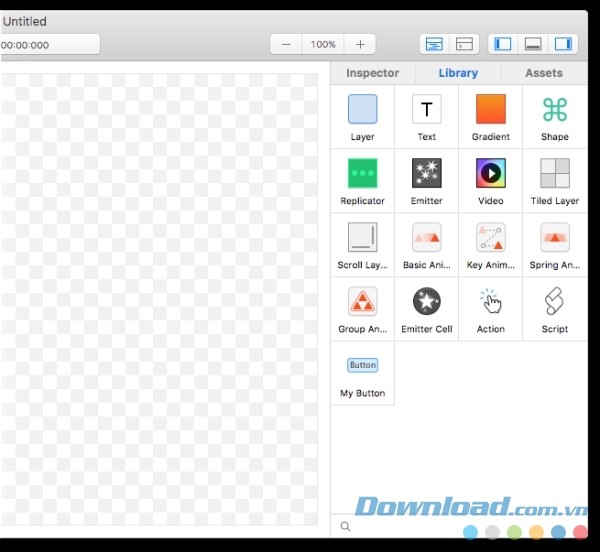 Thư viện tính năng của Kite Compositor cho Mac