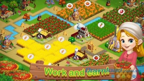 Làm việc và kiếm tiền trong Miracle City 2 cho Android
