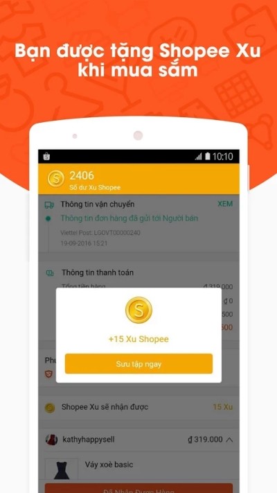 Nhận ngay Shopee Xu khi mua sắm trên Shopee.vn