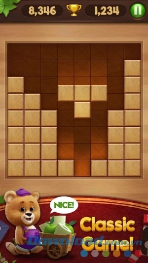 Wood Block Puzzle cho Android có cấp độ khó tăng dần