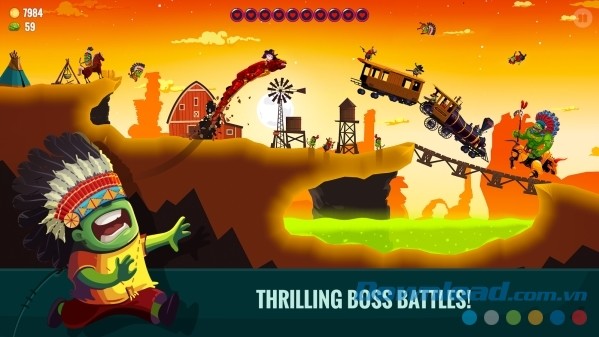 Game hành động diệt zombie siêu vui Dragon Hills 2 cho Android