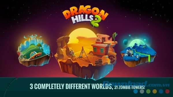 Khám phá 3 thế giới hoàn toàn khác nhau trong Dragon Hills 2 cho Android