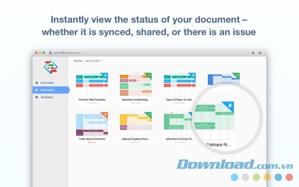 Dễ dàng xem tình trạng tài liệu qua Roadmap Planner cho Mac 