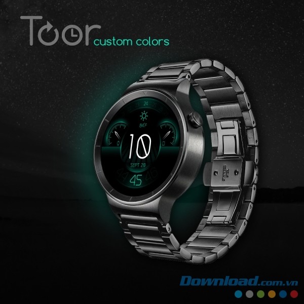 Đổi màu sắc đồng hồ dễ dàng bằng Toor Watch Face for Android Wear