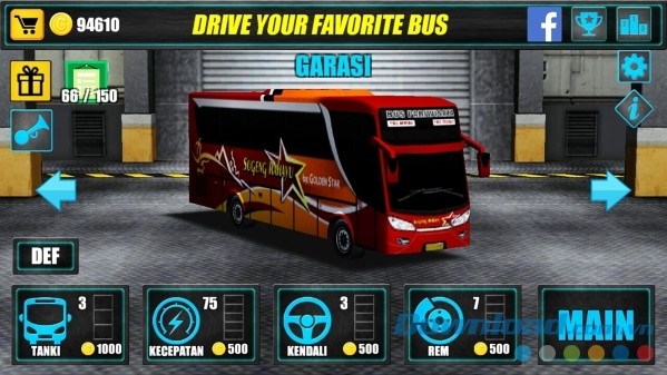 Telolet Bus Driving 3D cho Android có hệ thống xe buýt tuyệt đẹp