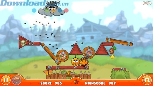Game trí tuệ bảo vệ trái cam khỏi mưa axit