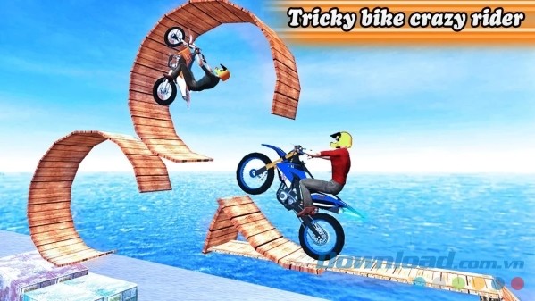 Bike Stunt Tricks Master cho Android chứa đựng vô số thử thách điên cuồng