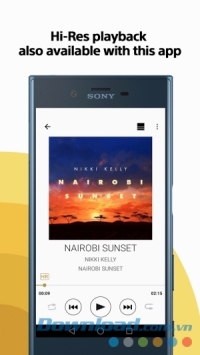 Sony Music Center cho Android phát nhạc chất lượng cao