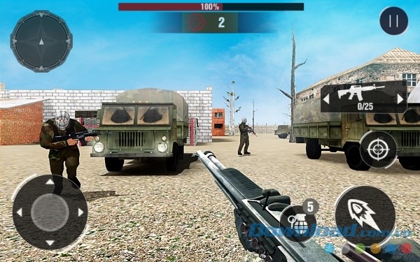 Thiết kế đồ họa sống động như thật của Counter Terrorist Frontline Mission cho Android