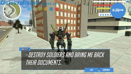 Biến hình thành robot và chiến đấu trên mặt đất