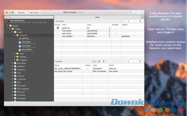 Phần mềm quản lý cơ sở dữ liệu đơn giản SQLPro Studio cho Mac