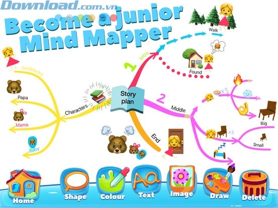 Cho trẻ tập phương pháp học tập lập sơ đồ tư duy với iMindMap Kids