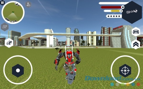 Robot Firetruck cho Android thiết kế đồ họa khá bắt mắt