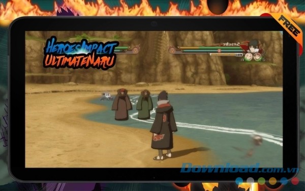 Game hành động ninja máu lửa Ultimate Shipuden: Ninja Heroes Impact cho Android