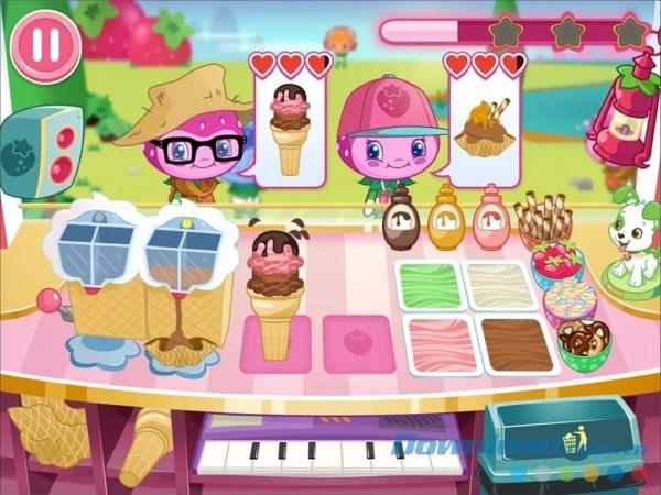 Strawberry Shortcake Ice-Cream cho Android có lối chơi thư giãn, dễ nhưng không hề nhàm chán