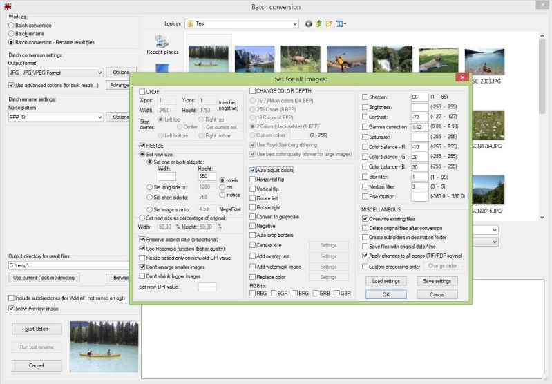 Irfanview giúp bạn chỉnh sửa nhiều ảnh cùng một lúc cực nhanh và chi tiết