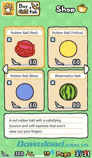 Neko Atsume: Kitty Collector cho Android có nhiều thức ăn đặc biệt trong cửa hàng