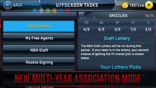 Game có nhiều chế độ chơi gồm MyCAREER và Association 