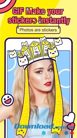 LemoCam cho Android có bộ sticker hài hước