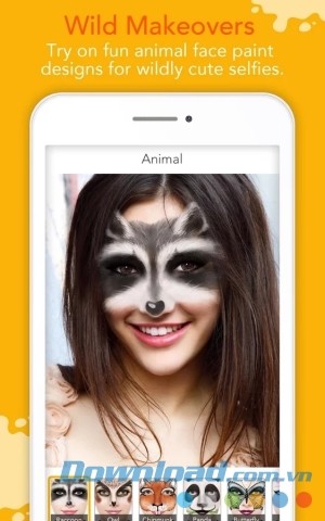 YouCam Fun cho Android hỗ trợ tạo mặt nạ độc đáo