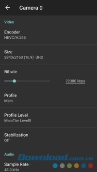 Chỉnh thông số trên UltraCorder cho Android