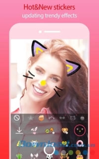 Sweet Selfie Pro cho Android có bộ sticker đẹp