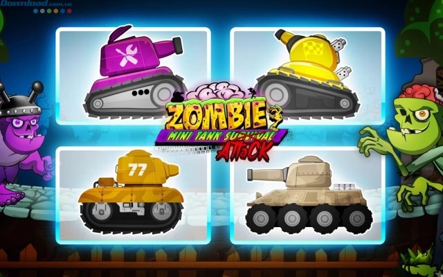 Game bắn tăng tiêu diệt zombie hấp dẫn