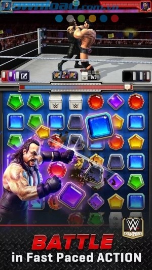 Game RPG đấu vật kết hợp với nối 3