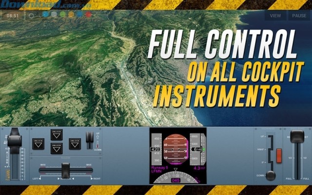 Điều khiển tự do thông qua bảng điều khiển trong buồng lái