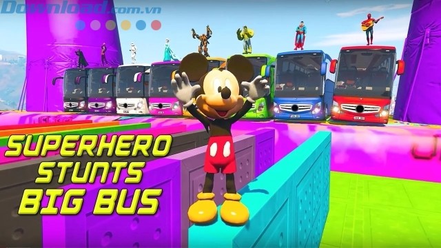 Game lái xe buýt cùng siêu anh hùng