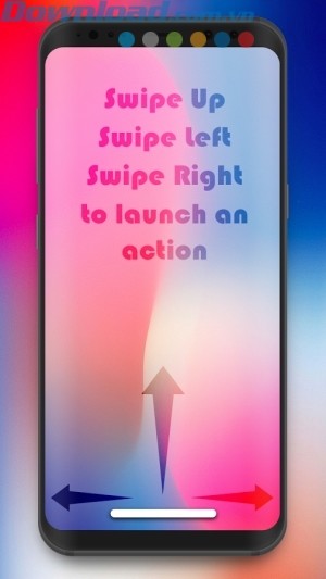 Vuốt lên trên, sang trái hoặc phải