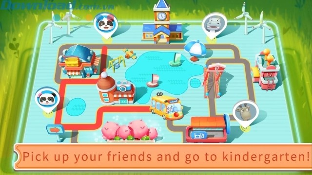 Đón gấu trúc và những người bạn đến trường mẫu giáo