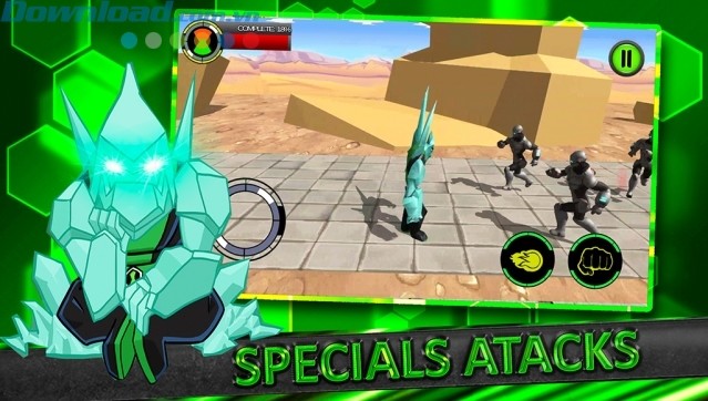 Biến đổi thành nhiều anh hùng sở hữu sức mạnh đặc biệt khác nhau và chiến đấu 