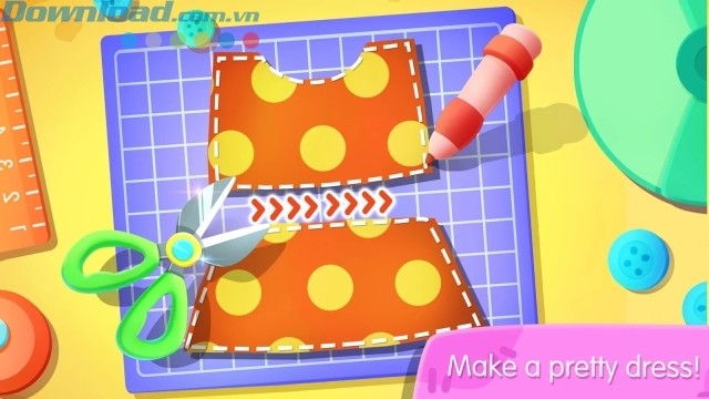 Thiết kế bộ váy cho búp bê