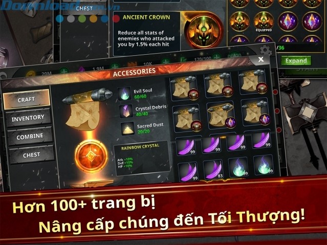 Hơn 100 trang thiết bị để nâng cấp