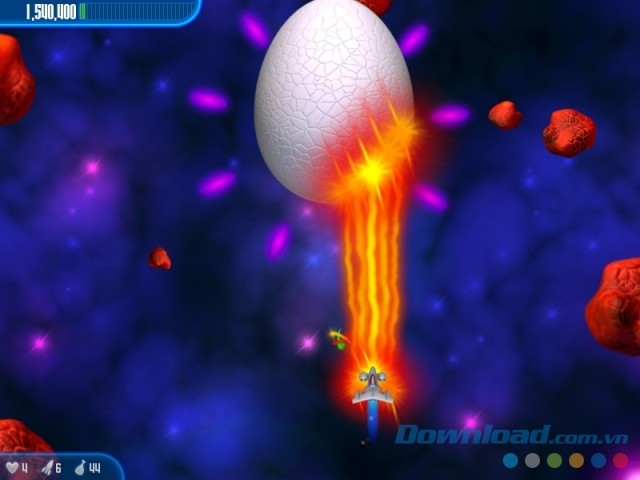 Chicken Invaders 3: Revenge of the Yolk  Christmas Edition có nhiều màn chơi cực khó "nhằn"