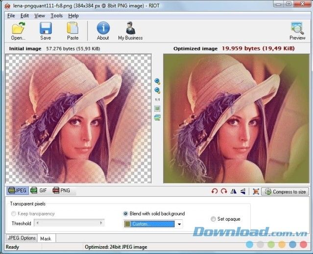 Radical Image Optimize Tool  cung cấp nhiều tùy chọn Mask ảnh tuyệt đẹp