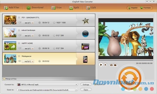 Thêm video vào iOrgsoft iPad Video Converter