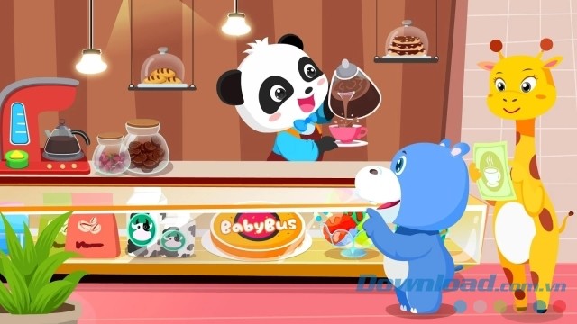 Baby Panda's Café cho Android có gameplay đơn giản