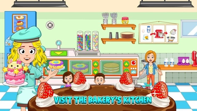 Nhà bếp sạch sẽ của tiệm bánh My Town: Bakery cho Android