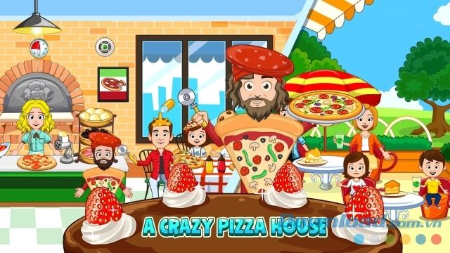 Tiệc pizza điên cuồng trong My Town: Bakery cho Android