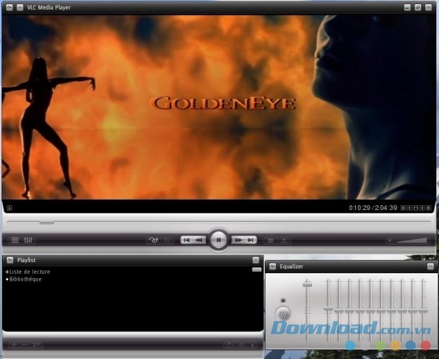 Giao diện chính của VLC Media Player