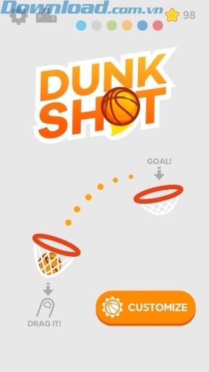 Game ném bóng vào rổ đơn giản nhưng dễ nghiện