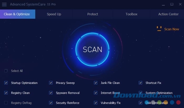 Advanced SystemCare 11 Pro dọn dẹp hệ thống