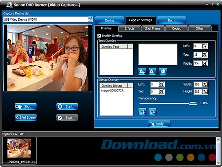 Sonne DVD Burner rất dễ sử dụng
