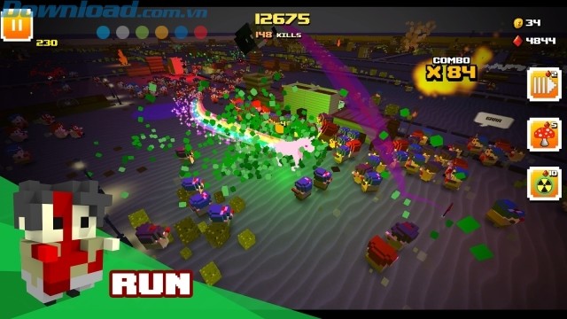 Tiêu diệt đám đông lên tới hàng trăm zombie đang ùn ùn lao về phía bạn